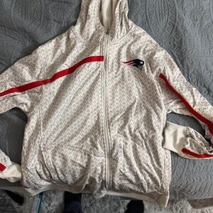 New England Patriots Hoodie with Red Accents